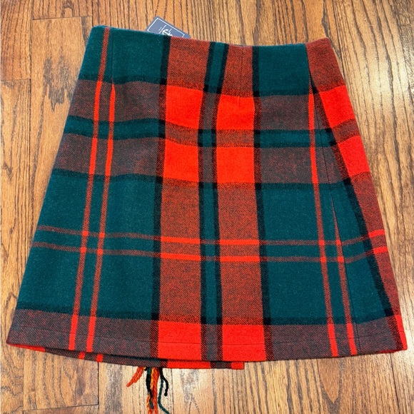 NWT Size 4 Wool-blend Kiel James Patrick Woodstock Blanket Skirt - Picture 2 of 7
